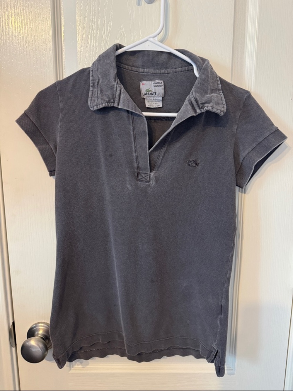 Lacoste Short Sleeve Polo in Faded Charcoal